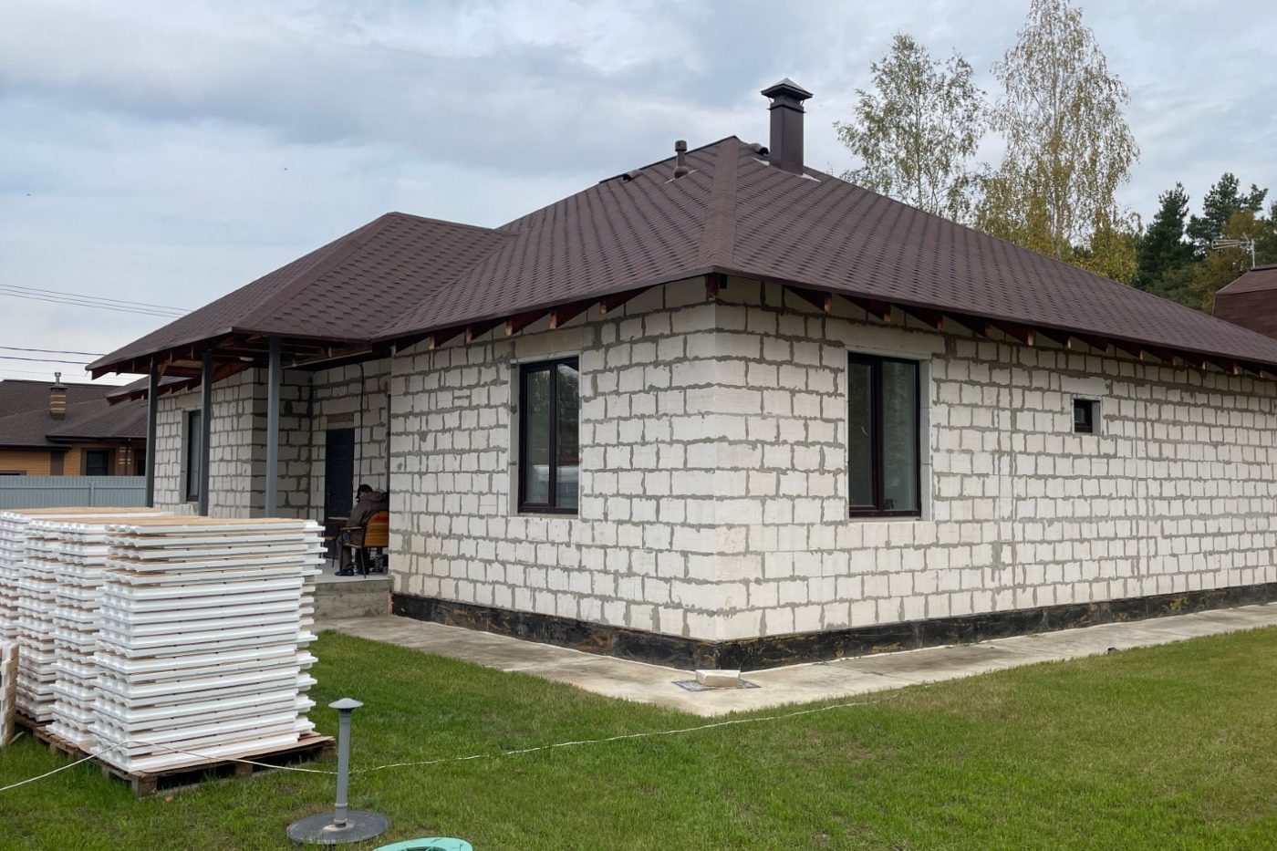 Дом из газобетона до отделки